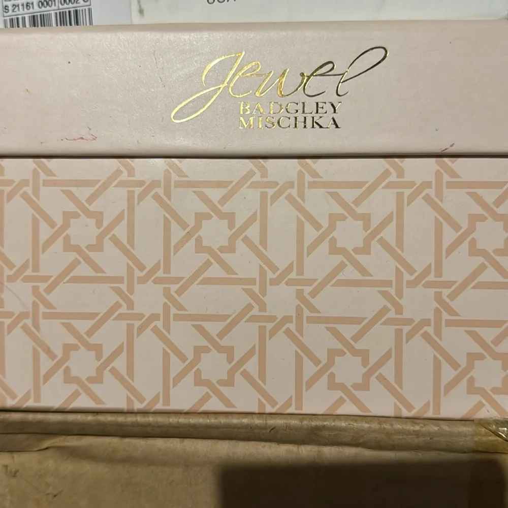 Jewel Badgley Mischka Marabel ankle booties glitter black womens 10 - Picture 10 of 11